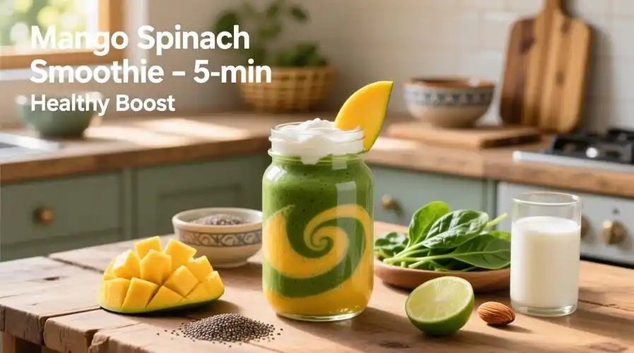 5 minute tropical mango smoothie recipe